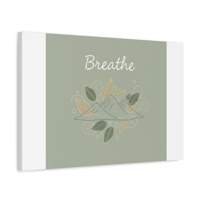 Breathe Mountain Line Canvas | Nature Symbols, Minimal Forest Wall Art