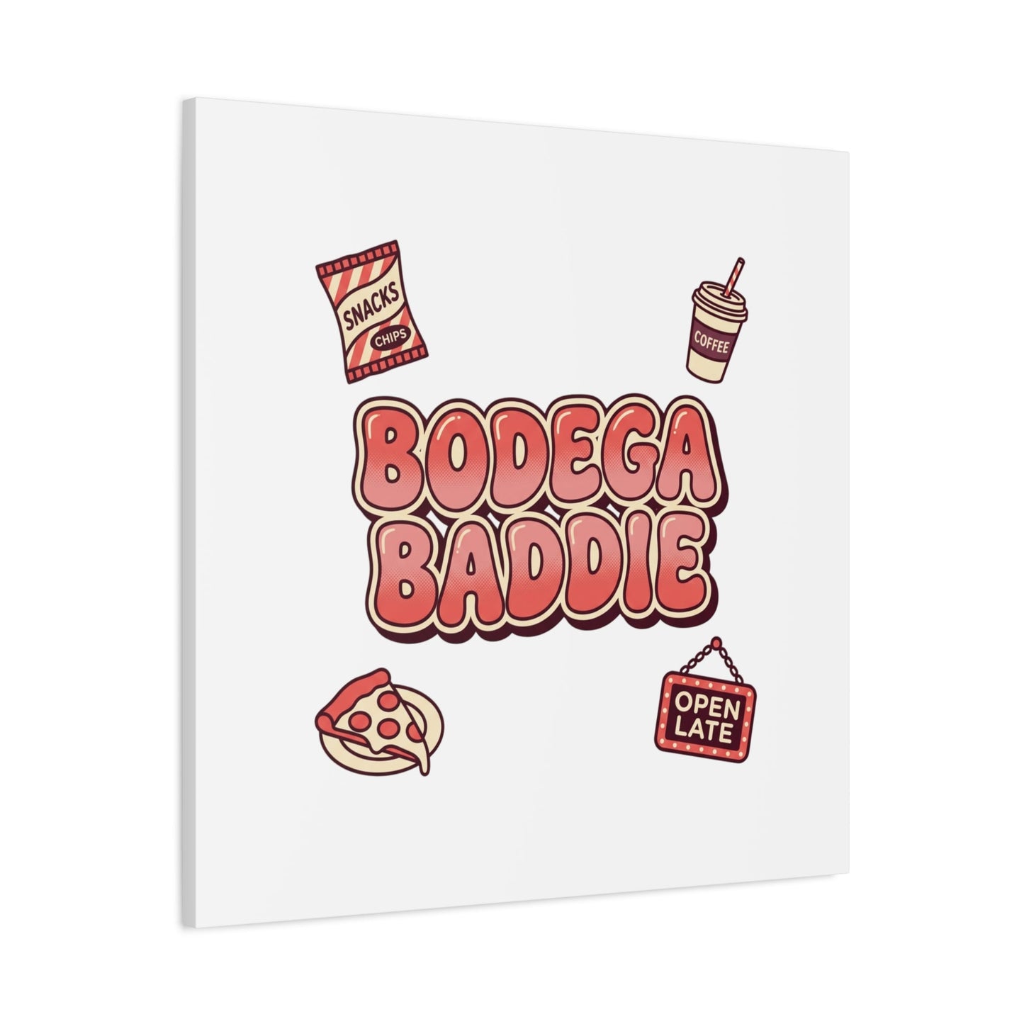 Bodega Baddie Matte Canvas, Stretched | NYC Y2K Corner Store Vibes