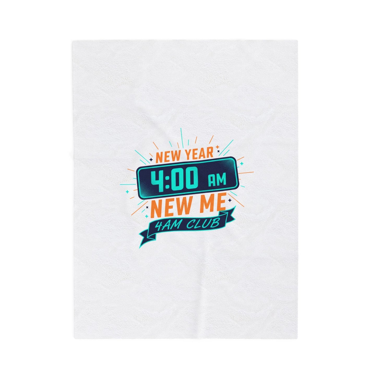 New Year 4:00 AM Club Velveteen Plush Blanket, holiday loungewear, festive novelty