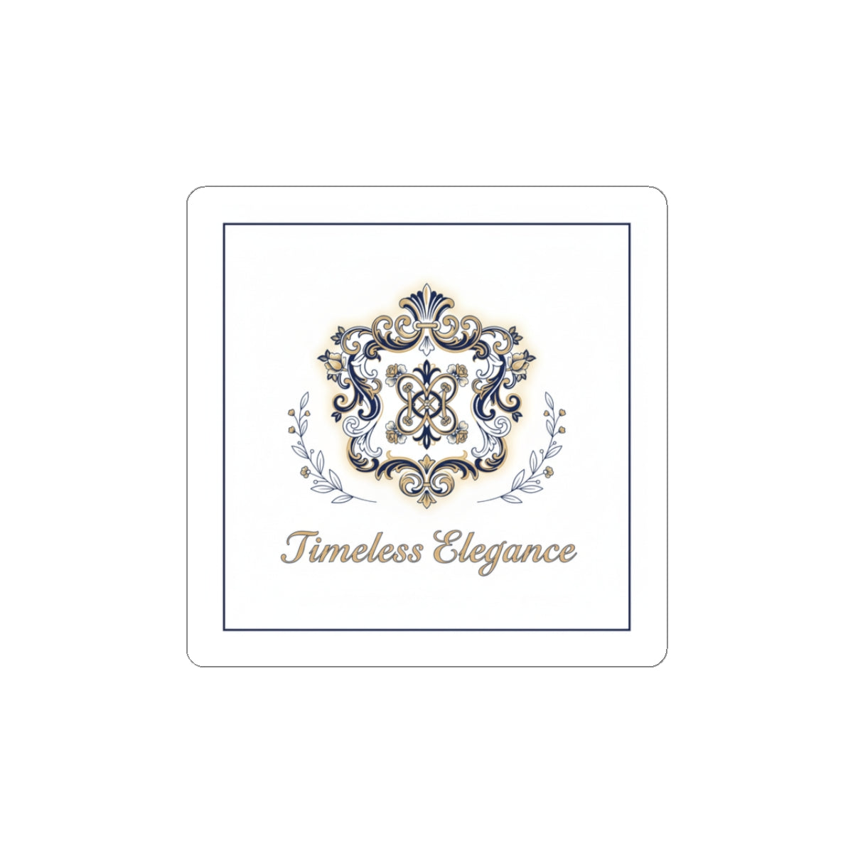 Ornate Brooch Emblem Sticker | vintage emblem, baroque pin design