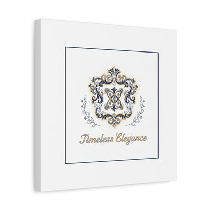 Ornate Brooch Emblem Canvas | Vintage Formalwear Accents, Baroque Print