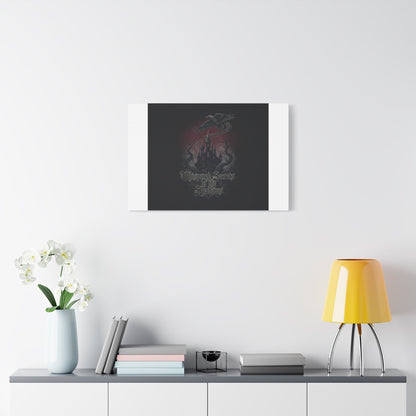 Whispered Secrets of the Shadows Castle Wall Art, Matte Canvas | Gothic Medieval Decor