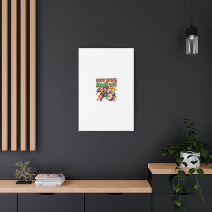 Stay Calm and Crash Out Canvas | neon skate graffiti, meltdown art