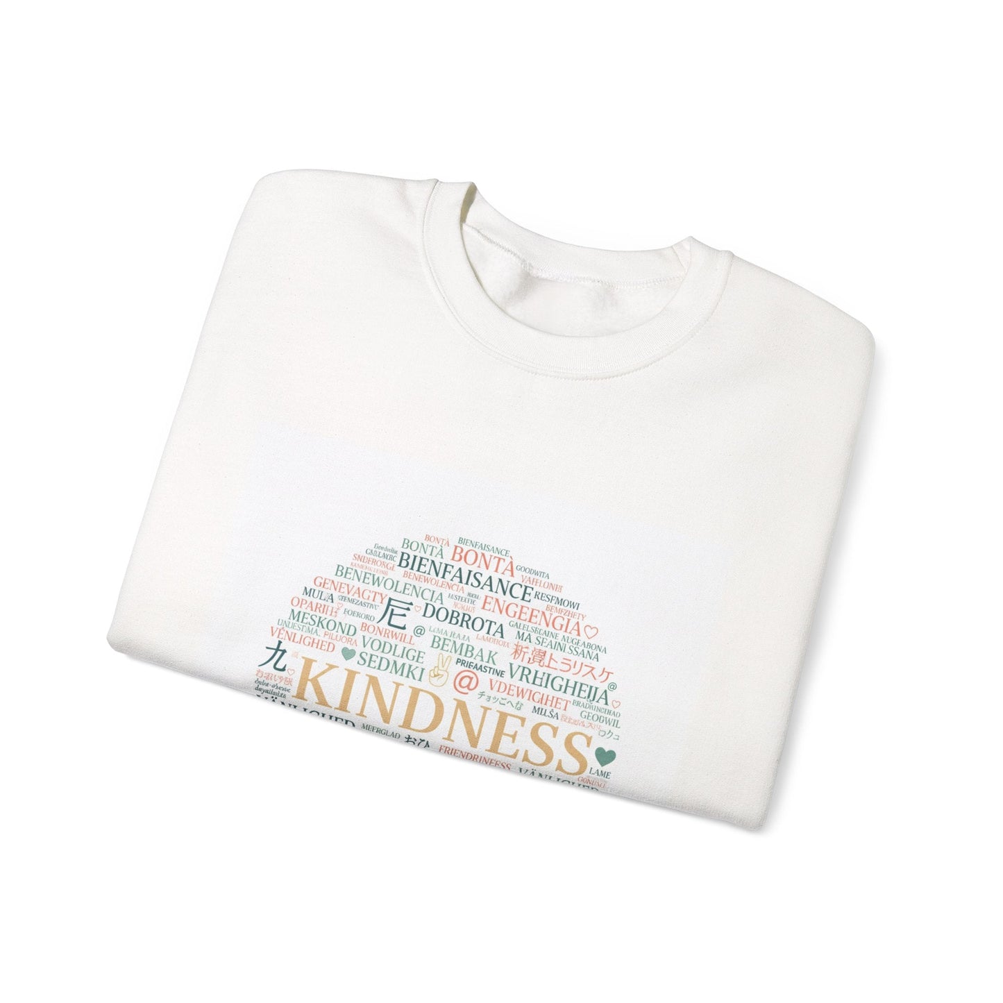 Kindness word circle Sweatshirt | Fresh-Start minimalism, reset mode apparel