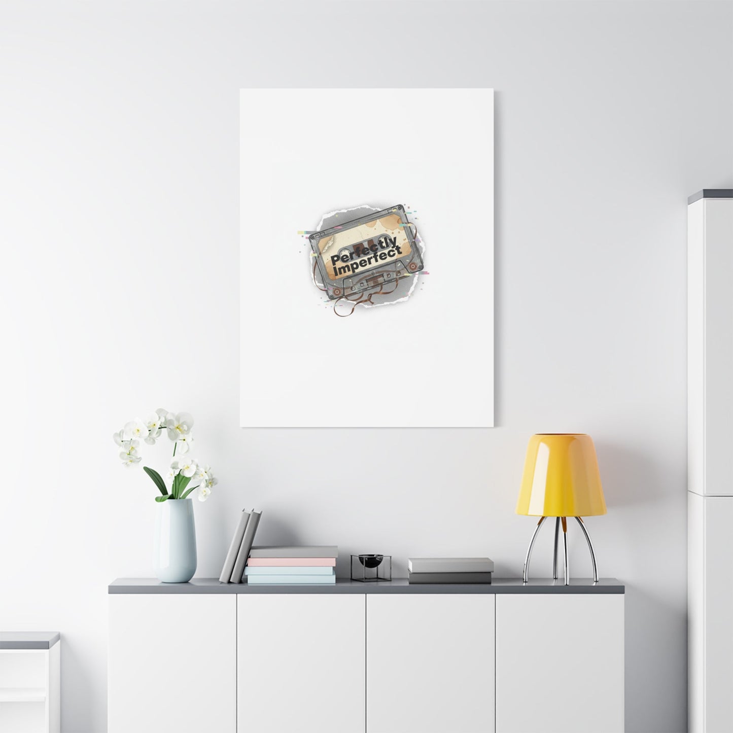 Perfectly Imperfect Cassette, Canvas Print | Analog Error, glitch art static