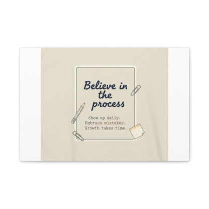 Believe in the Process Canvas | analogue note to self, handwritten reminder décor