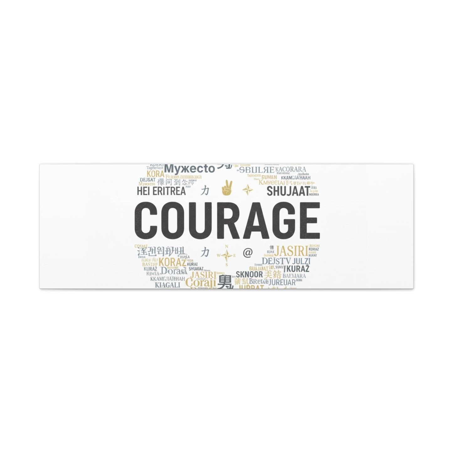Courage Word Cloud Canvas | Fresh-Start Minimalism art print