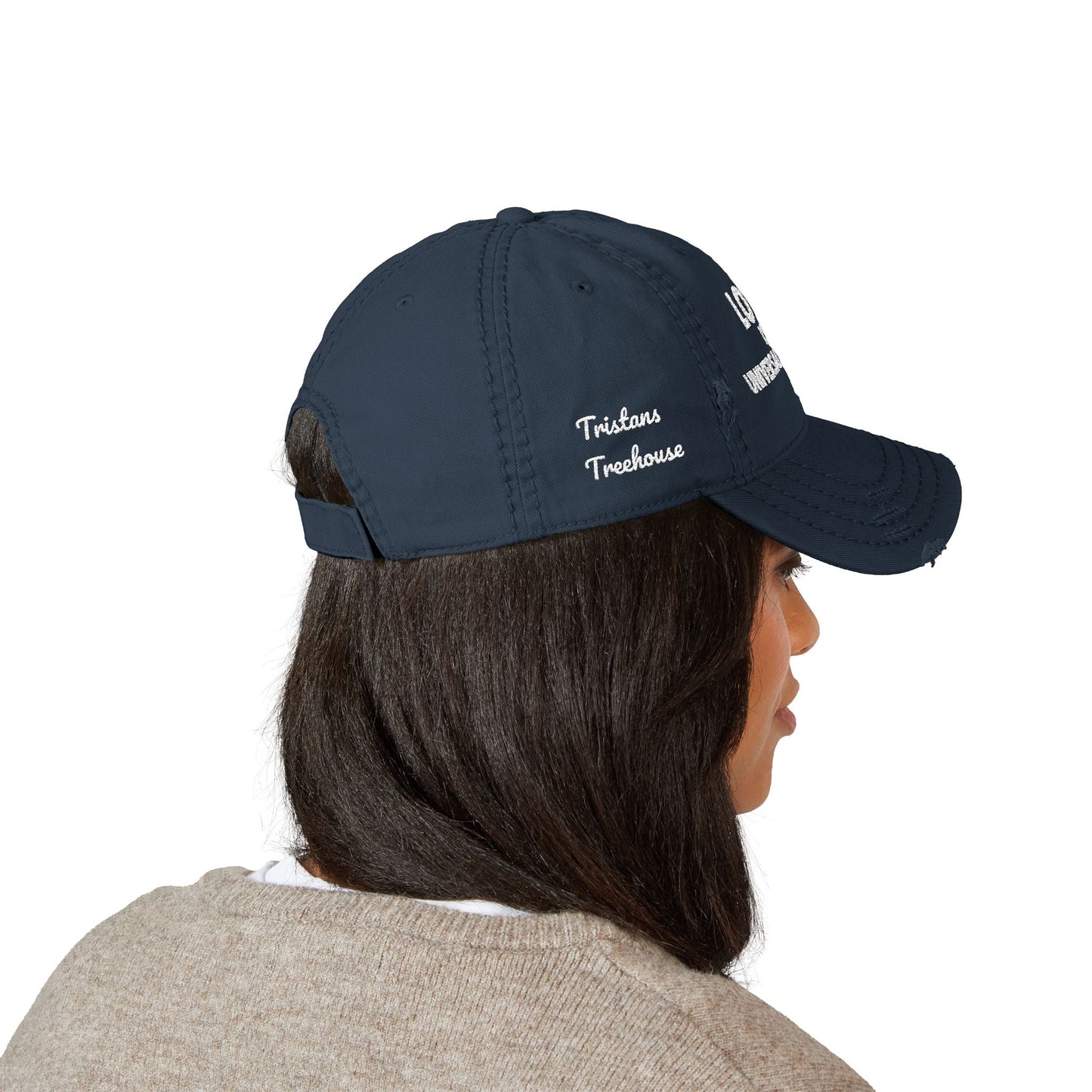 Embroidered 'love is a universal language' Distressed Dad Hat