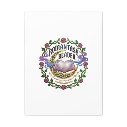 Romantasy Reader Canvas Print | enchanted bookish celestial gothic