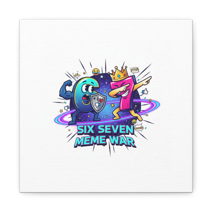 Six Seven Meme War Canvas | Legendary Internet Battle Art, Viral Culture Wall Decor