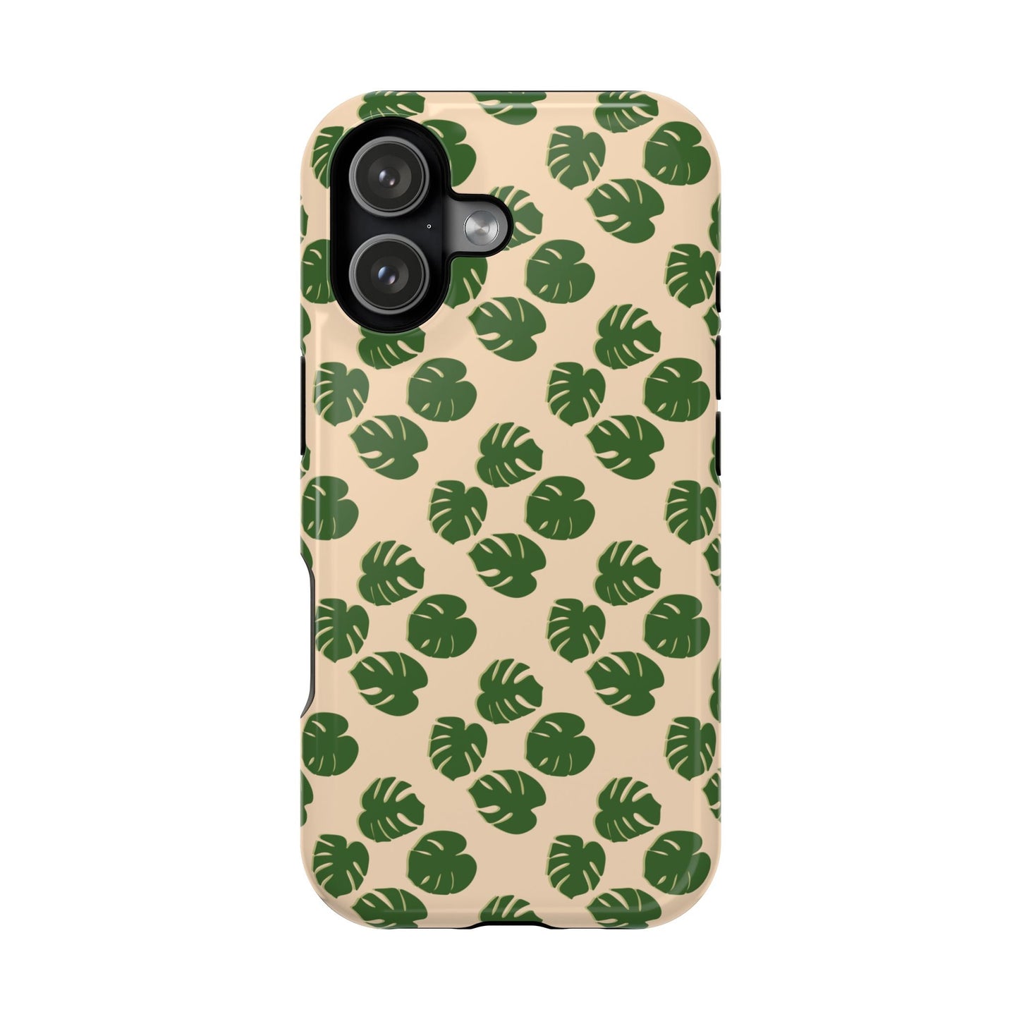 Monstera Pattern Phone Case – Dual Layer Protective Cover