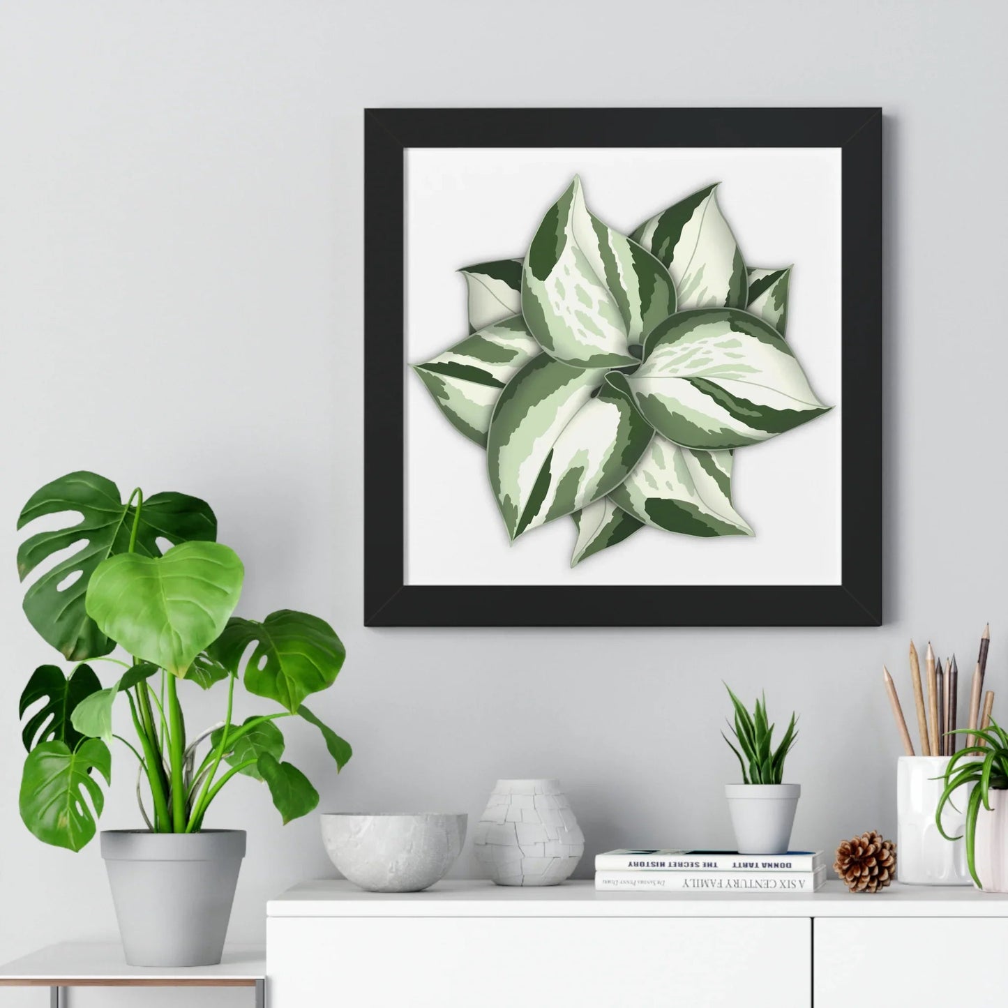 Manjula Pothos Framed Print – Botanical Wall Art
