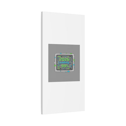 2026 Loading 99% Canvas | NYE countdown, retro system interface