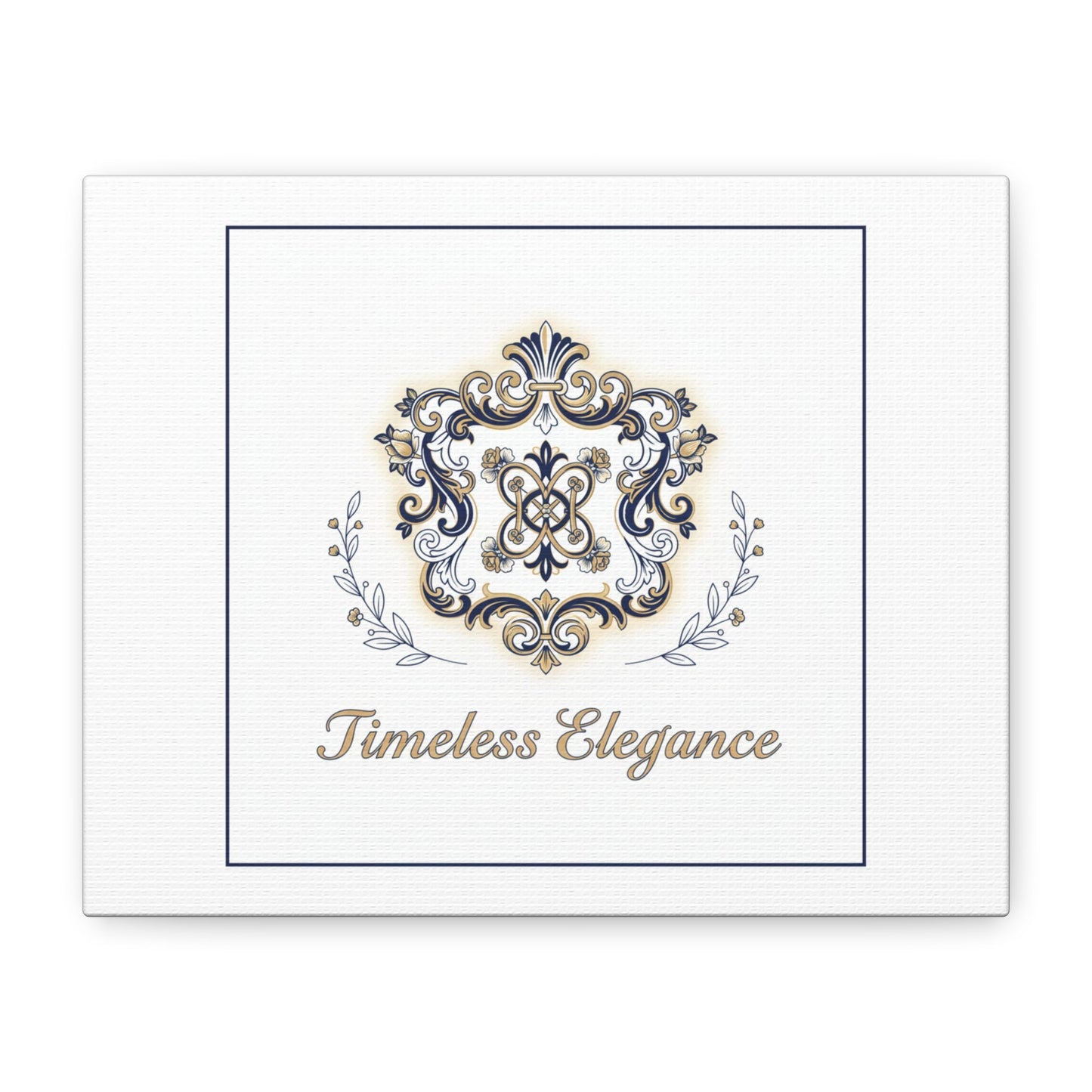Ornate Brooch Emblem Canvas | Vintage Formalwear Accents, Baroque Print