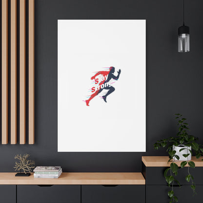 Stay Strong Runner Canvas | Fitness Motivation, Gym Wall Art