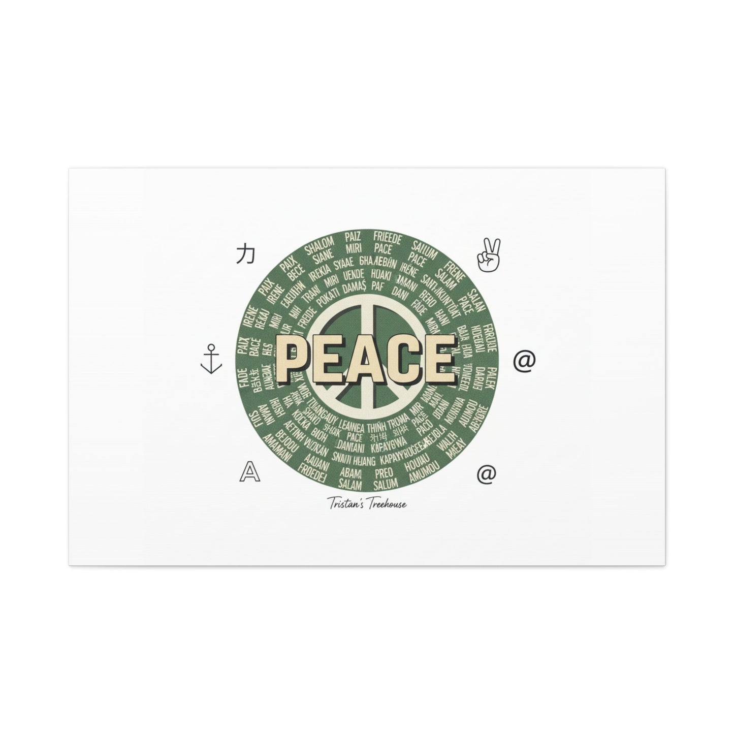 Peace doodle canvas | hand drawn sketch aesthetic, handwritten message