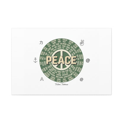 Peace doodle canvas | hand drawn sketch aesthetic, handwritten message