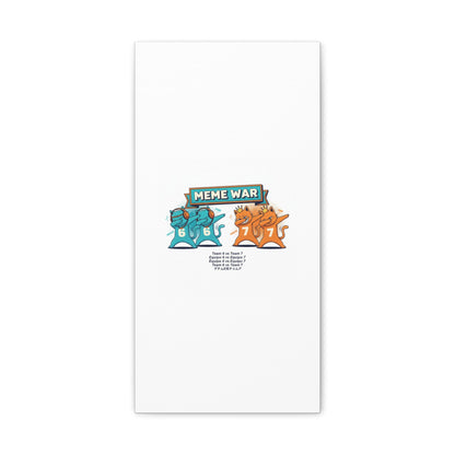 Meme War: Six vs. Seven Canvas Wall Art
