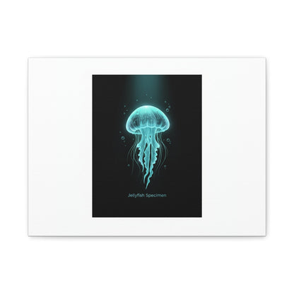 Bioluminescent Jellyfish Art Canvas | Deep Sea Aesthetic, Neon Glow