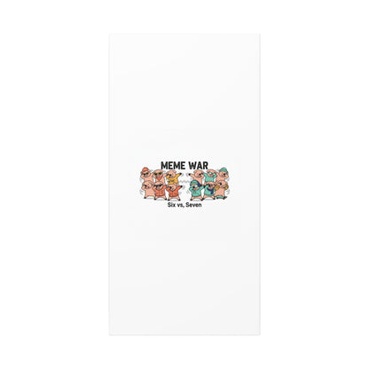 Meme War: Six vs. Seven Canvas Wall Art