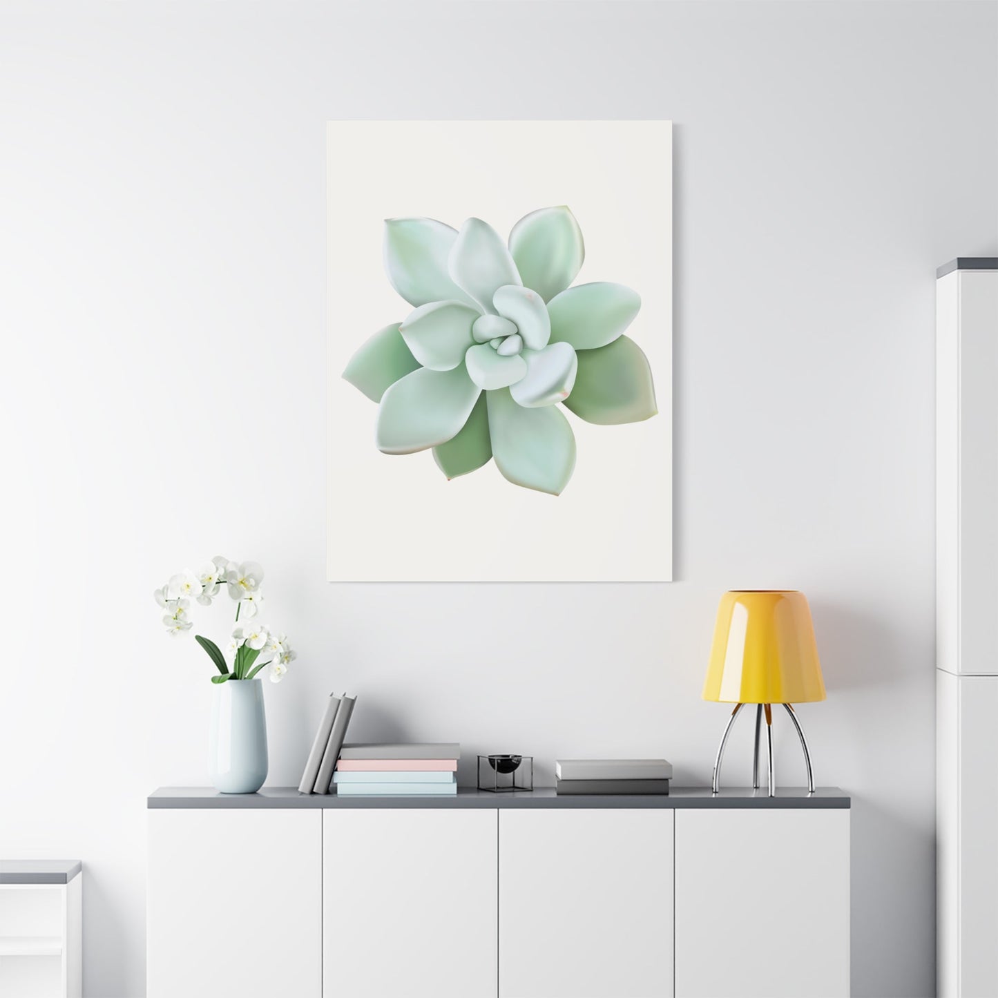 Pachyveria Haagei Succulent Canvas Print – Botanical Wall Art