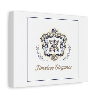Ornate Brooch Emblem Canvas | Vintage Formalwear Accents, Baroque Print