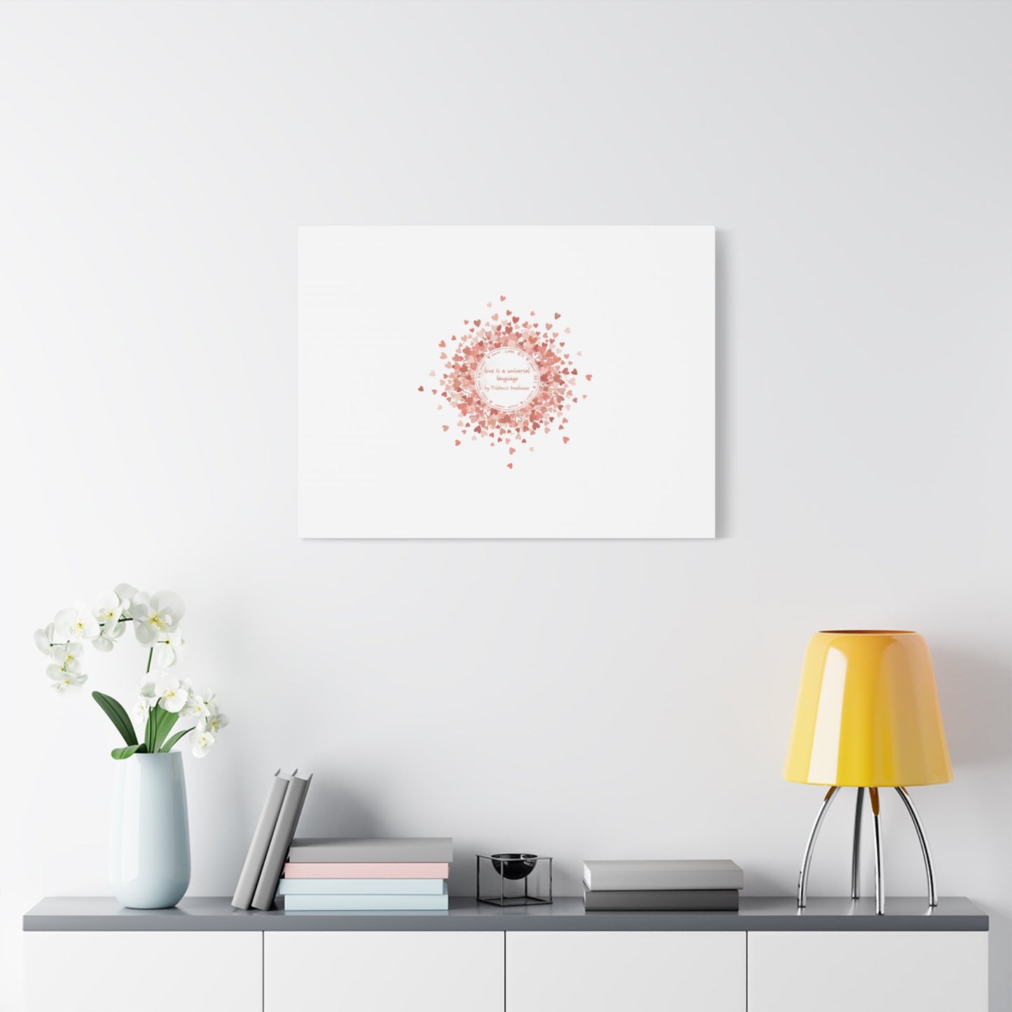 Tiny Heart Confetti Canvas | Matte Stretched Wall Art
