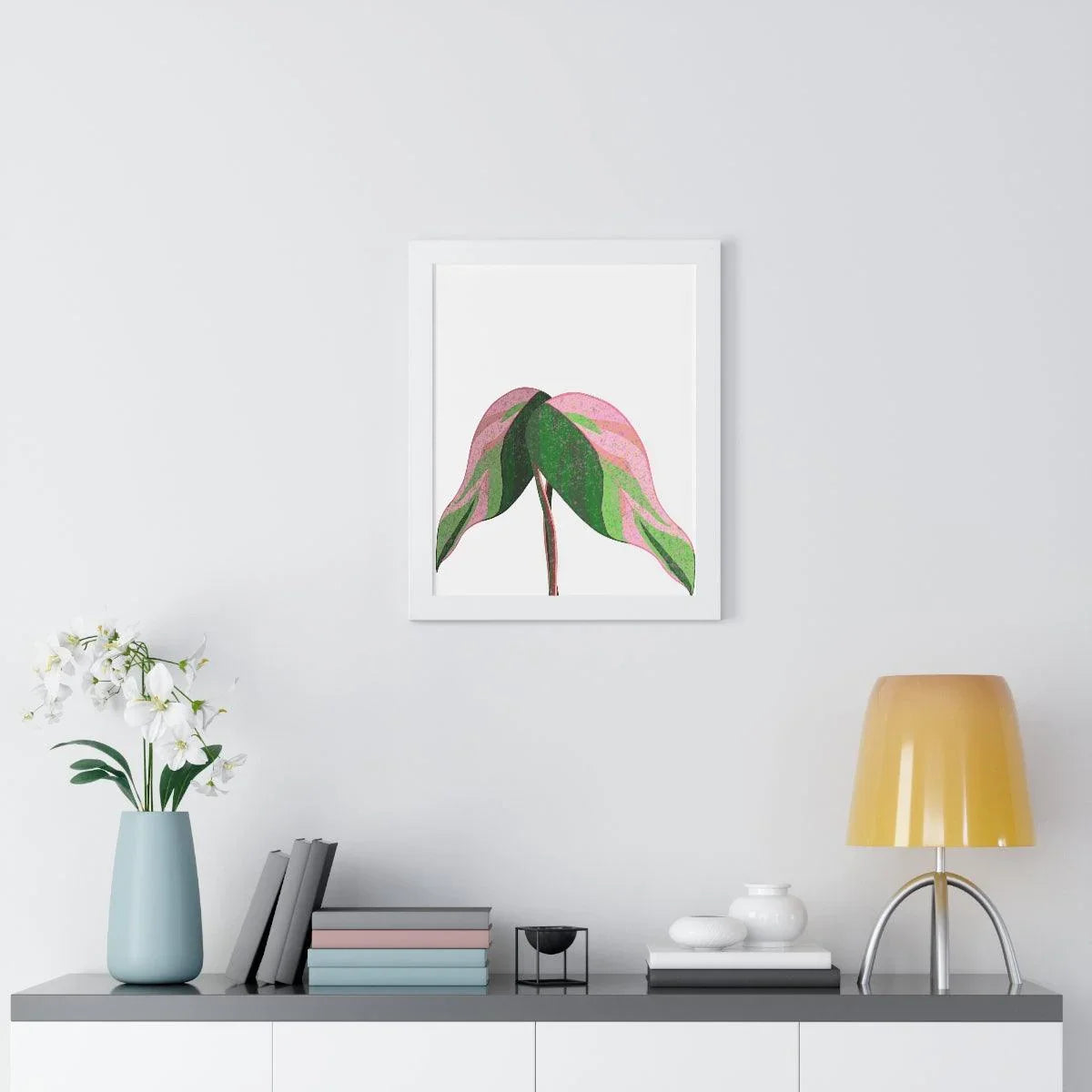 Pink Princess Philodendron Framed Print – Botanical Wall Art
