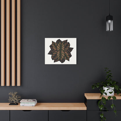 Calathea Pinstripe Canvas Print – Botanical Wall Art
