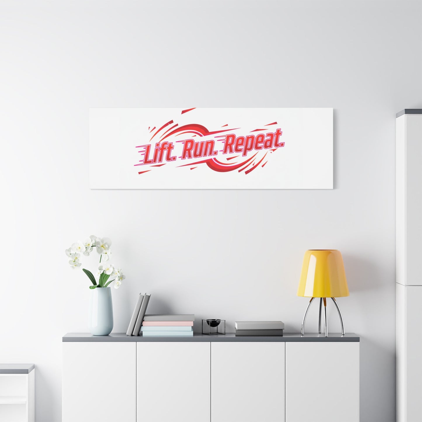 Lift Run Repeat Canvas | Fitness Wall Art, Gym Motivation