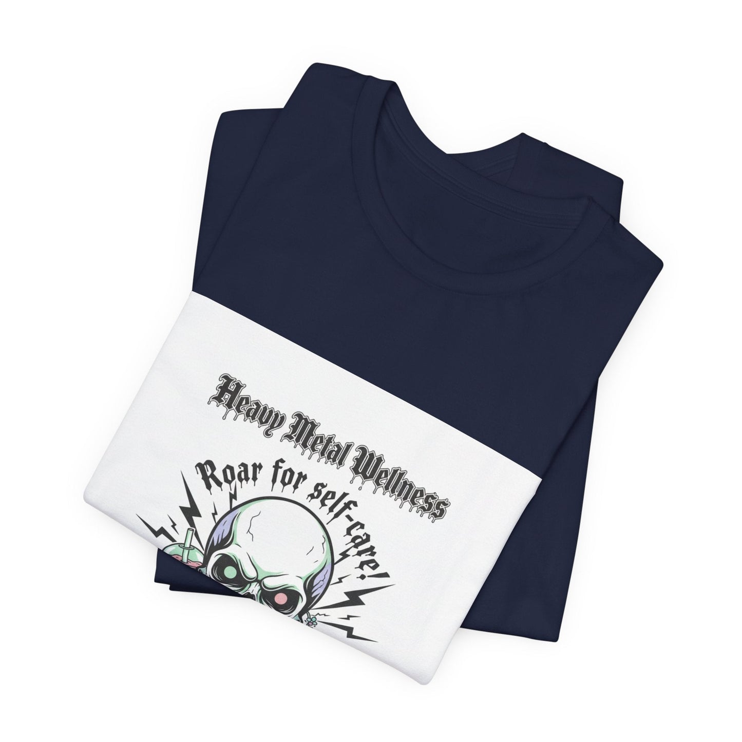 Heavy Metal Wellness Skull Tee | metal font shirt, gothic wellness quote