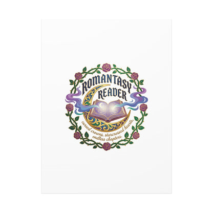 Romantasy Reader Canvas Print | enchanted bookish celestial gothic