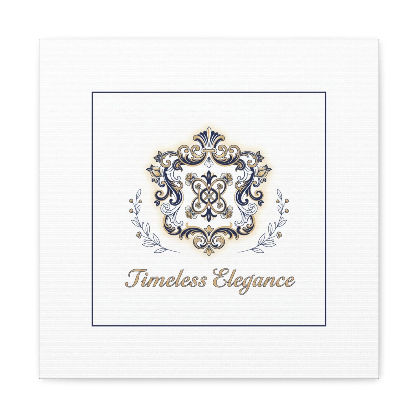Ornate Brooch Emblem Canvas | Vintage Formalwear Accents, Baroque Print