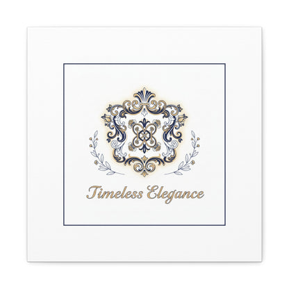 Ornate Brooch Emblem Canvas | Vintage Formalwear Accents, Baroque Print