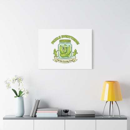 Pickle Everything! Matte Canvas | Brine Design, Pickle Lover Art