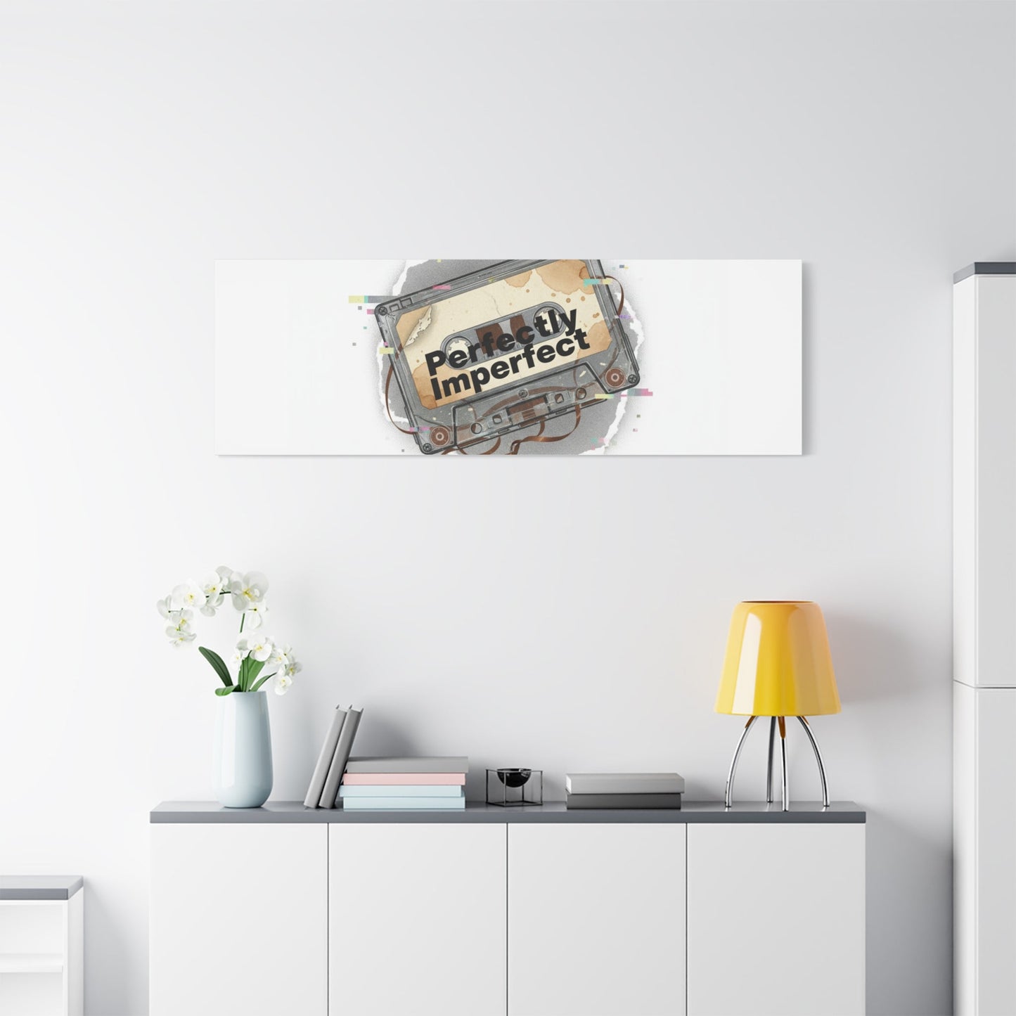 Perfectly Imperfect Cassette, Canvas Print | Analog Error, glitch art static