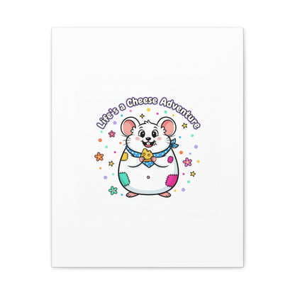 Life's a Cheese Adventure Canvas | Rodent-Core rat art print
