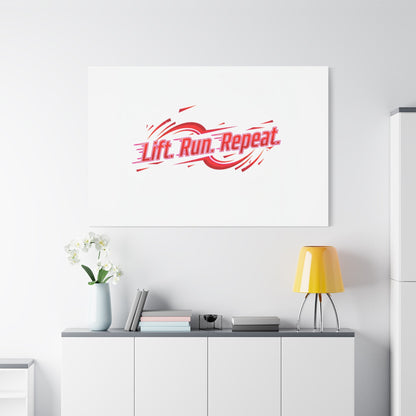Lift Run Repeat Canvas | Fitness Wall Art, Gym Motivation