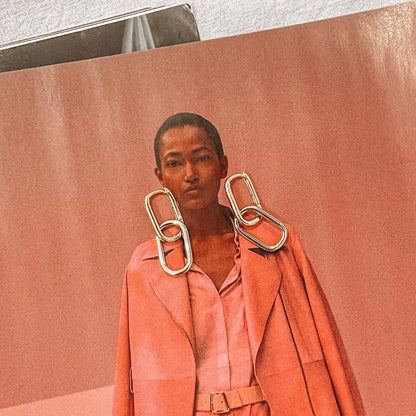 Paperclip Link Chain Hoop Earrings