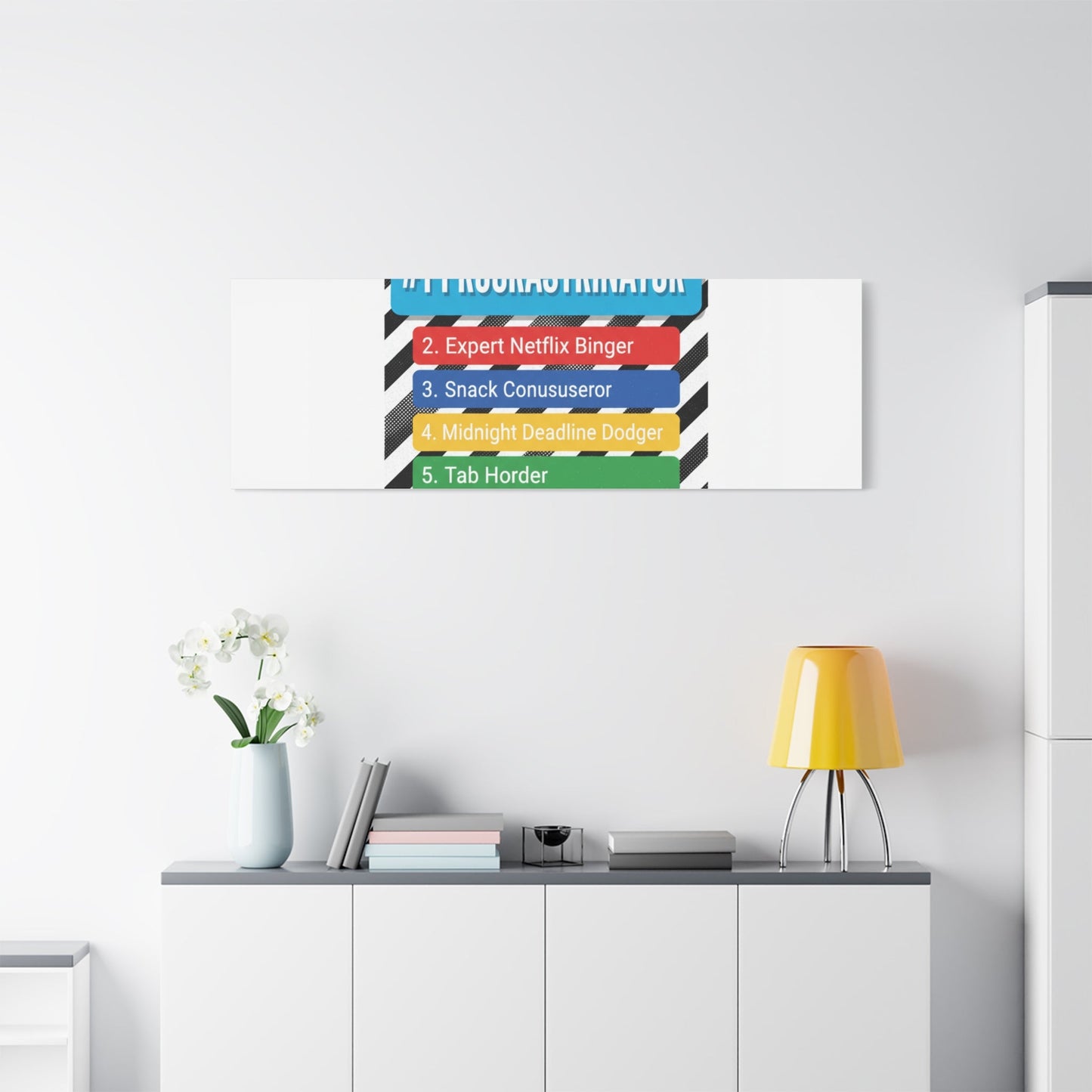 #1 Procrastinator Canvas, Rank-Style List Poster | Top-List Ranking Obsession