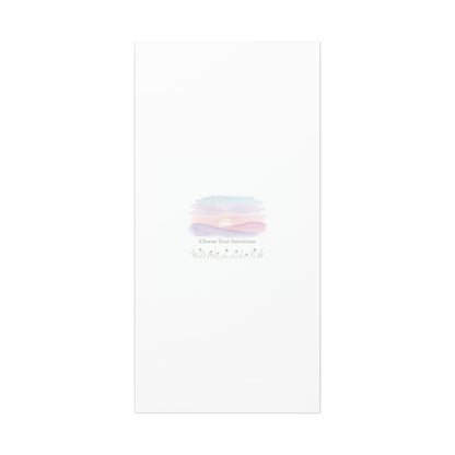 Choose Your Intentions Canvas, soft wellness poster, pastel gradient mindfulness art