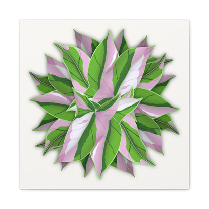 Syngonium Tricolor Pattern Canvas Print – Botanical Wall Art