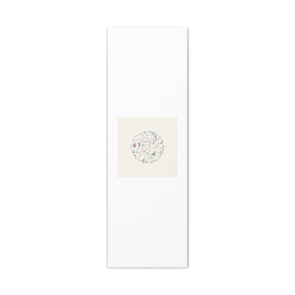 Doodle Circle Line Drawing Matte Canvas, Hand-Drawn Sketch Art