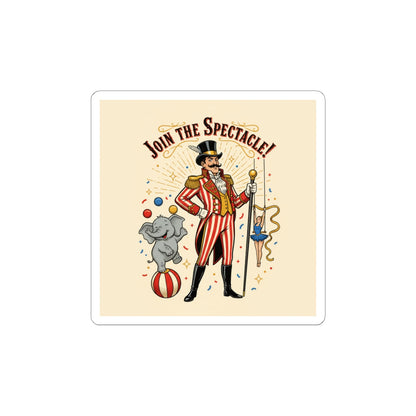Join the Spectacle Circus Sticker | Vintage Carnival, Camp Big Top