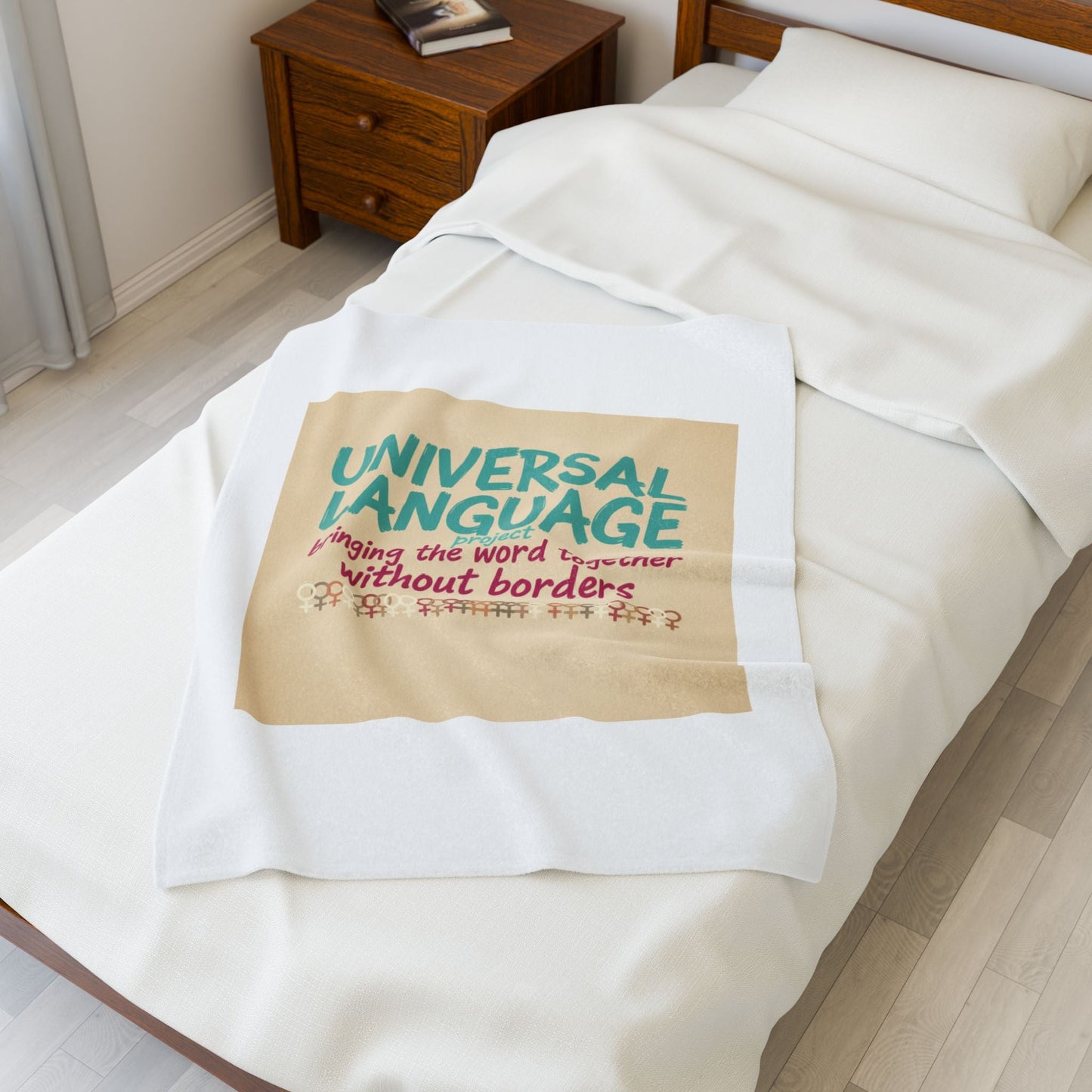Universal Language Blanket | empowerment slogan, girl power throw