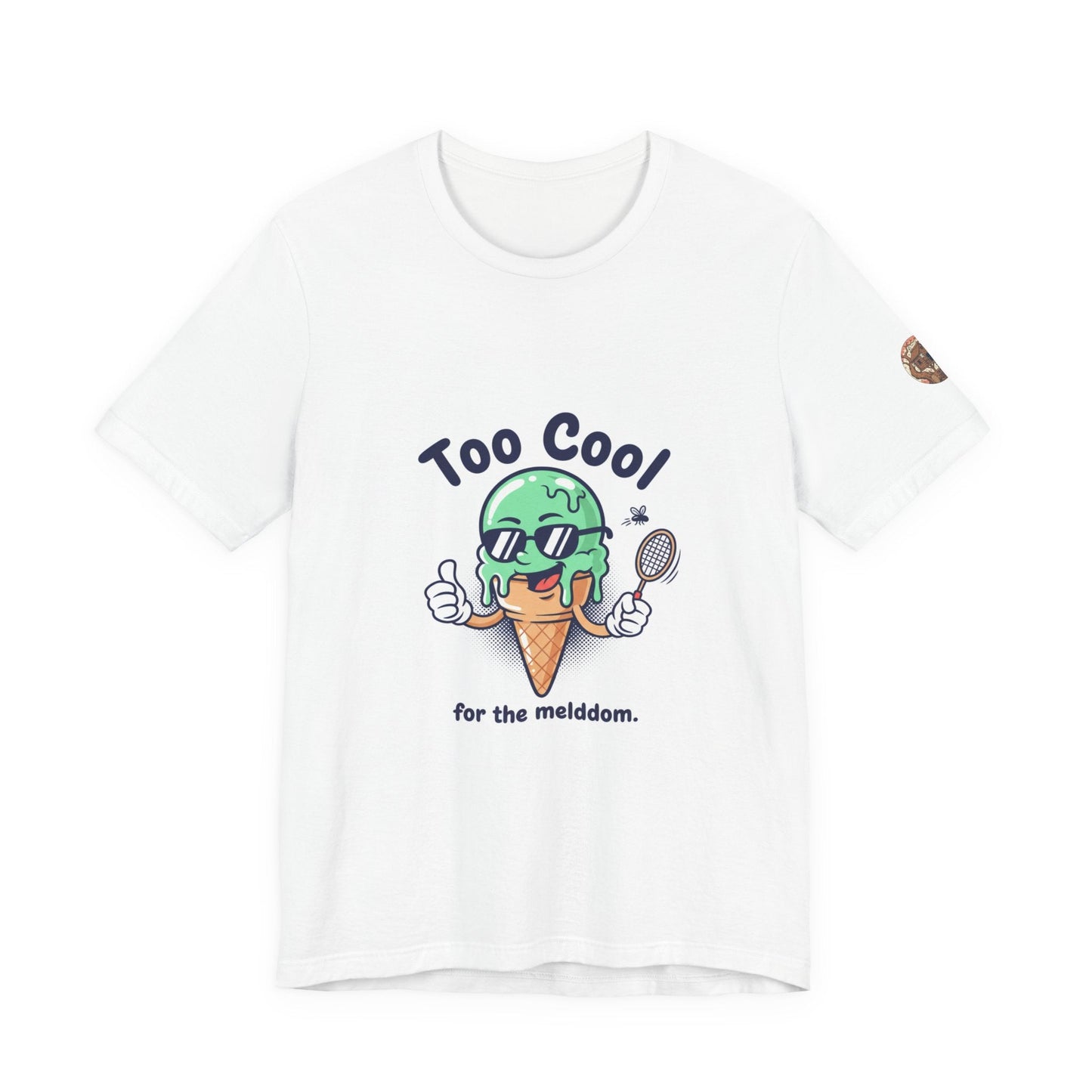 Too Cool Ice Cream Tee – 'Too Cool for the melldom.' Graphic Shirt