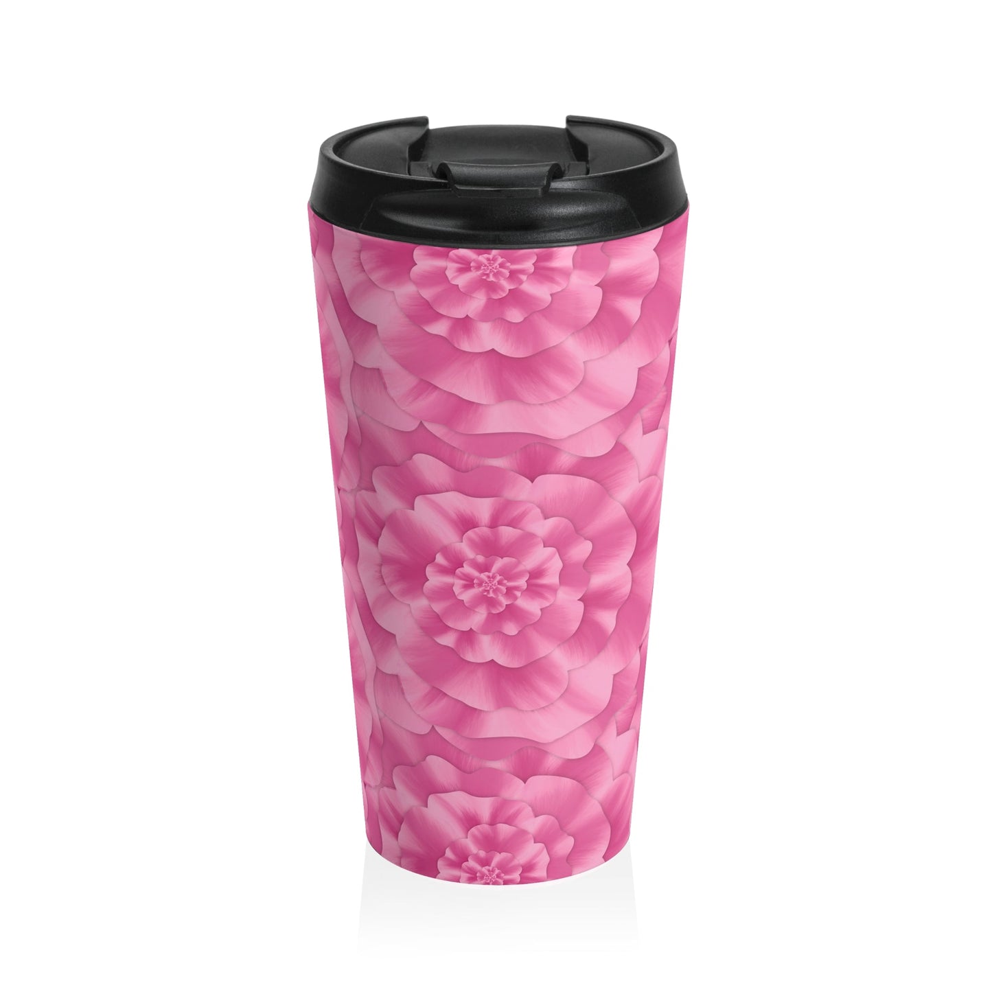 Peony Pattern 15 oz Vacuum Insulated Stainless Steel Travel Tumbler
