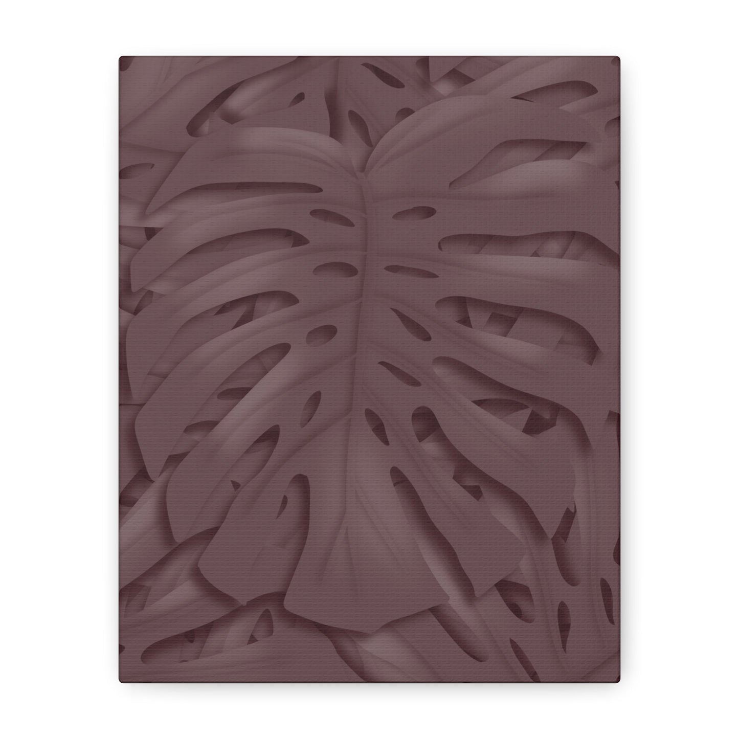 Merlot Monstera Canvas Print – Botanical Wall Art