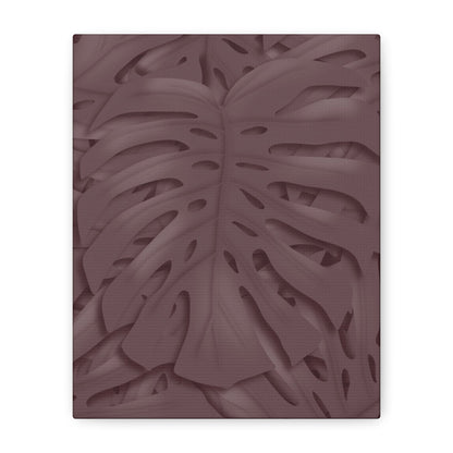 Merlot Monstera Canvas Print – Botanical Wall Art