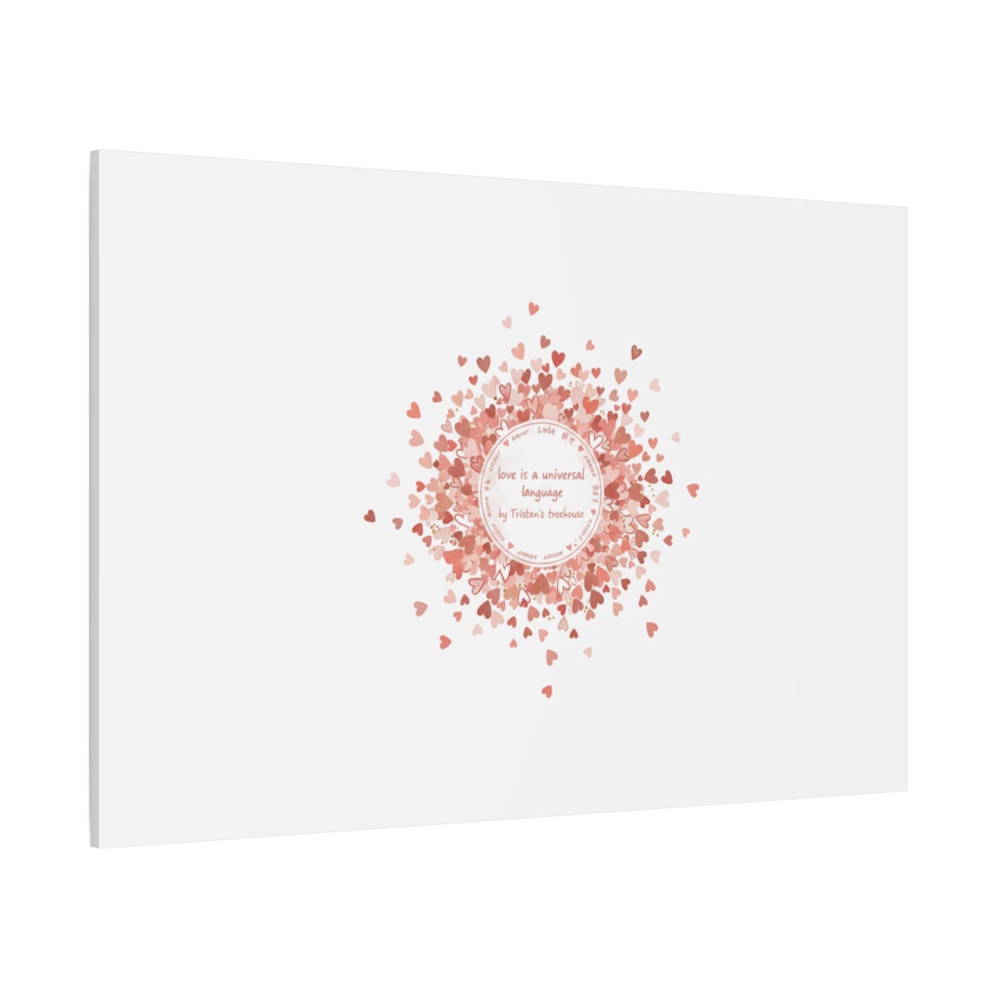 Tiny Heart Confetti Canvas | Matte Stretched Wall Art